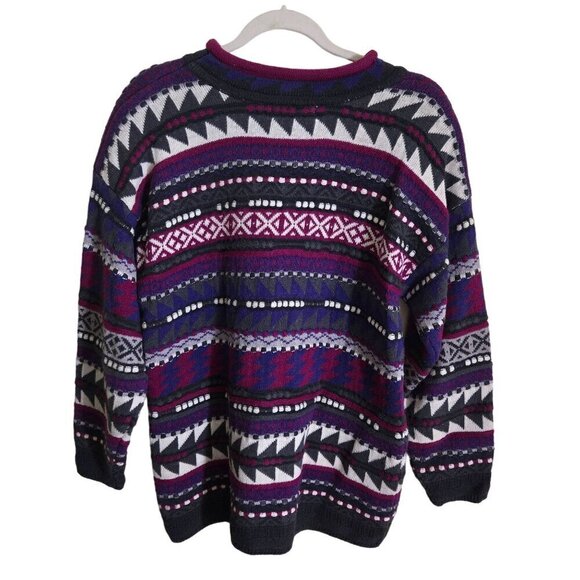 Segrets Sun Print Vintage Tunic Rolled Neck Sweater Size L - Picture 2 of 5